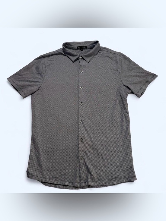 Robert Barakett Other - Robert Barakett Mens Large Blue Check Knit T Shirt SS Collared Button Down